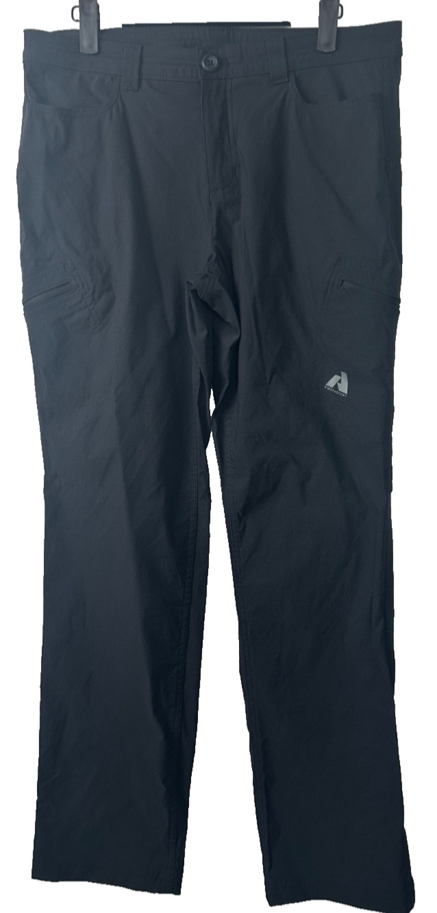 Eddie Bauer First Ascent Guide Pro Pants Womens 10 Black Solid Cargo Nylon D35